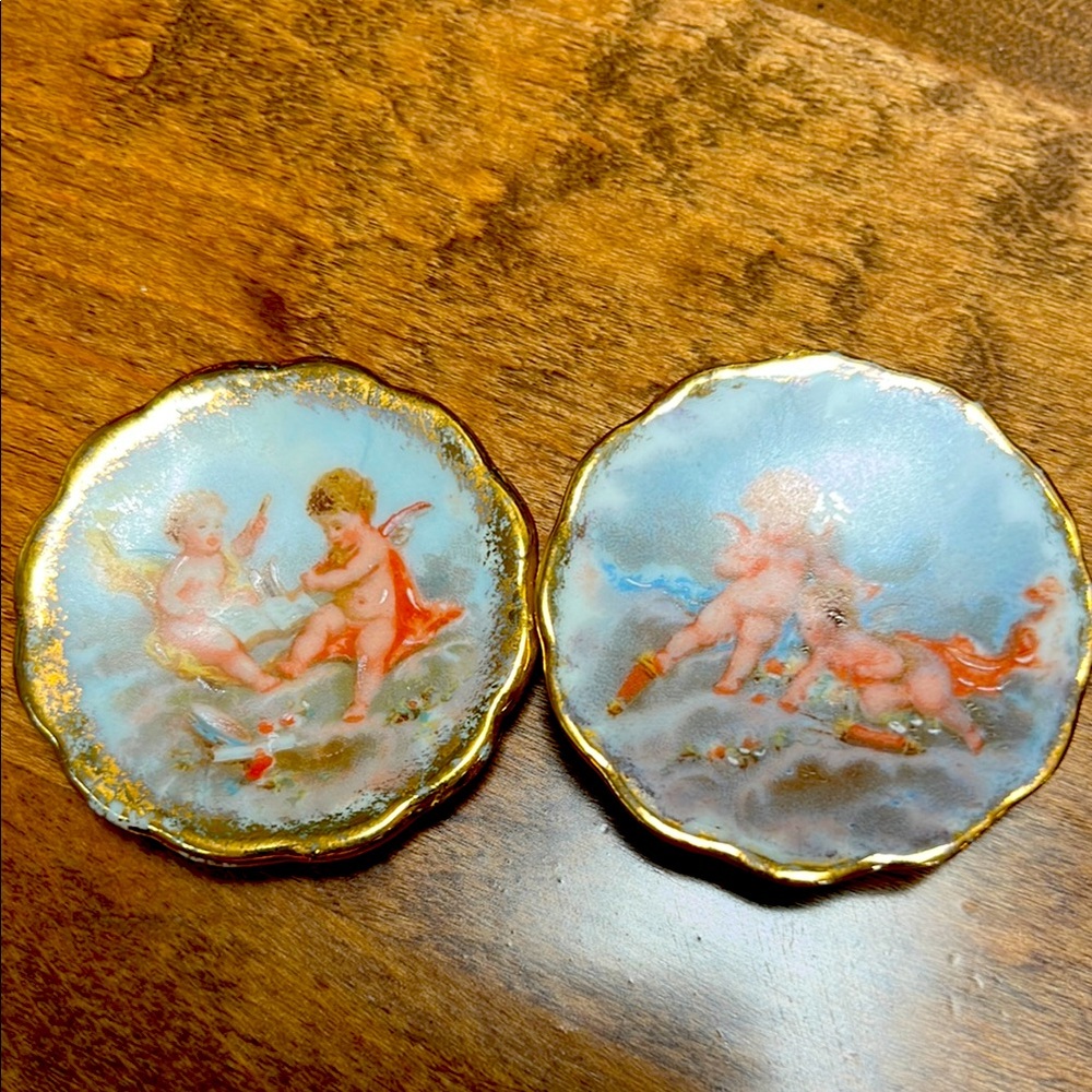 Vintage Limoges Miniature Plate 1.5” Porcelain France